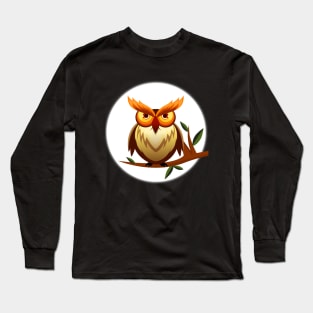 Owl | Digital Art Illustration Long Sleeve T-Shirt